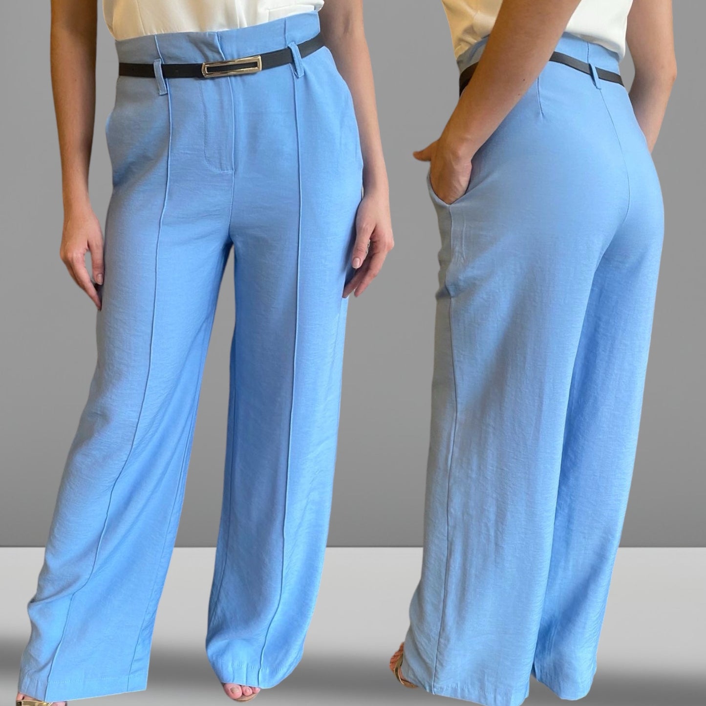 Pantalón con Cinto Azulina